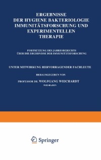 Cover Ergebnisse der Hygiene Bakteriologie Immunitätsforschung und Experimentellen Therapie