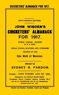 Cover Wisden Cricketers'' Almanack 1917