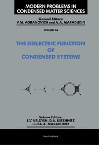 Cover Dielectric Function of Condensed Systems