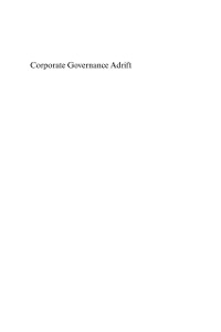 Cover Corporate Governance Adrift