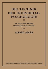 Cover Die Technik der Individual-Psychologie