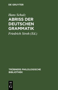 Cover Abriss der deutschen Grammatik