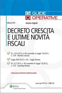Cover Decreto crescita e ultime novità fiscali