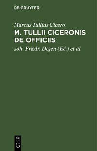 Cover M. Tullii Ciceronis De Officiis