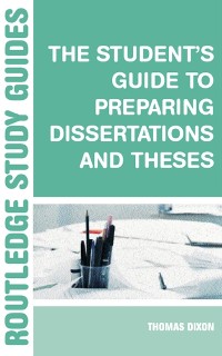 Cover Student's Guide to Preparing Dissertations and Theses
