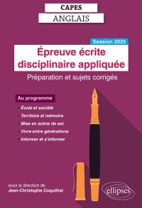 Cover CAPES Anglais 2025 - Épreuve écrite disciplinaire appliquée