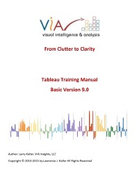 Cover Tableau Training Manual 9.0 Basic Version