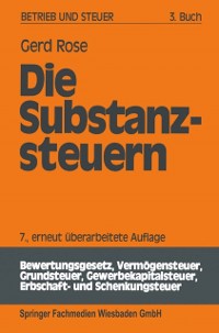 Cover Die Substanzsteuern