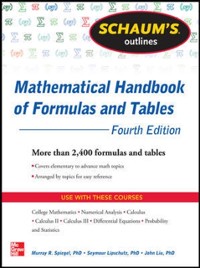 Cover Schaum's Outline of Mathematical Handbook of Formulas and Tables, 3ed