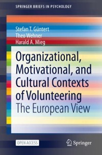 Cover Organizational, Motivational, and Cultural Contexts of Volunteering