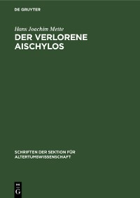 Cover Der Verlorene Aischylos