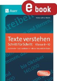 Cover Texte verstehen Schritt für Schritt Klasse 8-10