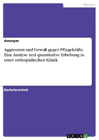 Cover Aggression und Gewalt gegen Pflegekräfte. Eine Analyse und quantitative Erhebung in einer orthopädischen Klinik