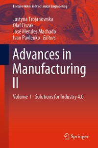 Cover Advances in Manufacturing II