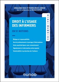 Cover Aide-memoire - Droit a l'usage des infirmier(ere)s