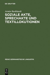 Cover Soziale Akte, Sprechakte und Textillokutionen