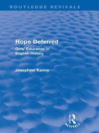 Cover Hope Deferred (Routledge Revivals)
