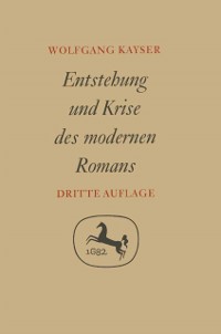 Cover Entstehung und Krise des modernen Romans