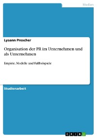 Cover Organisation der PR im Unternehmen und als Unternehmen