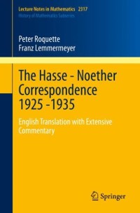 Cover Hasse - Noether Correspondence 1925 -1935