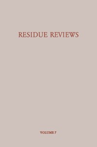 Cover Residue Reviews/Ruckstands-Berichte