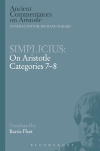 Cover Simplicius: On Aristotle Categories 7-8