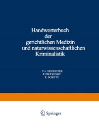Cover Handwörterbuch der Gerichtlichen Medizin und Naturwissenschaftlichen Kriminalistik