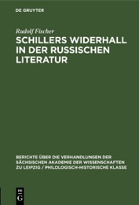 Cover Schillers Widerhall in der russischen Literatur
