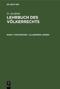Cover Einführung - Allgemeine Lehren