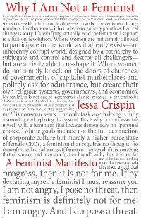 Cover Why I Am Not a Feminist