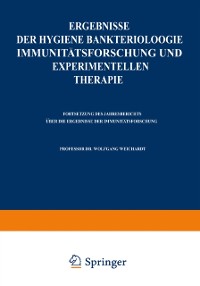 Cover Ergebnisse der Hygiene Bakteriologie Immunitätsforschung und experimentellen Therapie