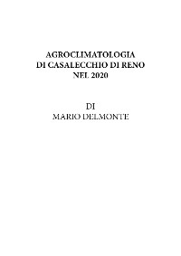 Cover Agroclimatologia Di Casalecchio Di Reno Nel 2020