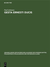 Cover Gesta Ernesti ducis
