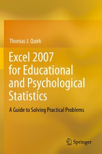 Cover Excel 2007 for Educational and Psychological Statistics