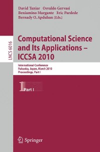 Cover Computational Science and Its Applications - ICCSA 2010