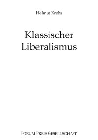 Cover Klassischer Liberalismus