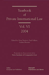 Cover Yearbook of Private International Law