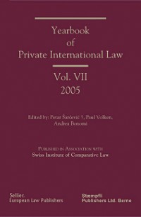 Cover Yearbook of Private International Law