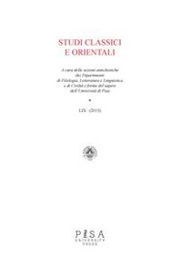 Cover Studi Classici Orientali 2013