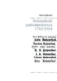Cover Hohenthalit painomusteessa 1762-1904