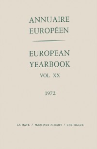 Cover Annuaire Europeen / European Year Book