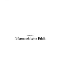 Cover Nikomachische Ethik