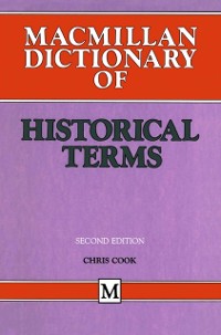 Cover Macmillan Dictionary of Historical Terms