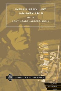 Cover Indian Army List January 1919 - Volume 4