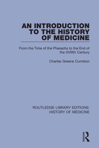 Cover Introduction to the History of Medicine