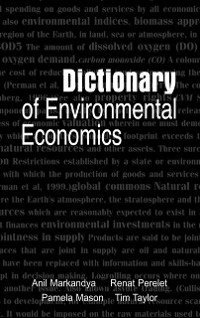 Cover Dictionary of Environmental Economics