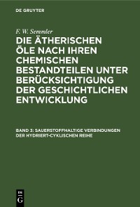 Cover Sauerstoffhaltige Verbindungen der hydriert-cyklischen Reihe