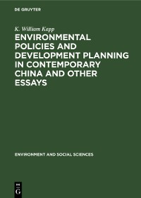Cover Environmental Policies and Development Planning in Contemporary China and Other Essays