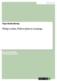 Cover Philip Larkin. Philosophical Leanings