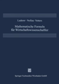 Cover Mathematische Formeln für Wirtschaftswissenschaftler